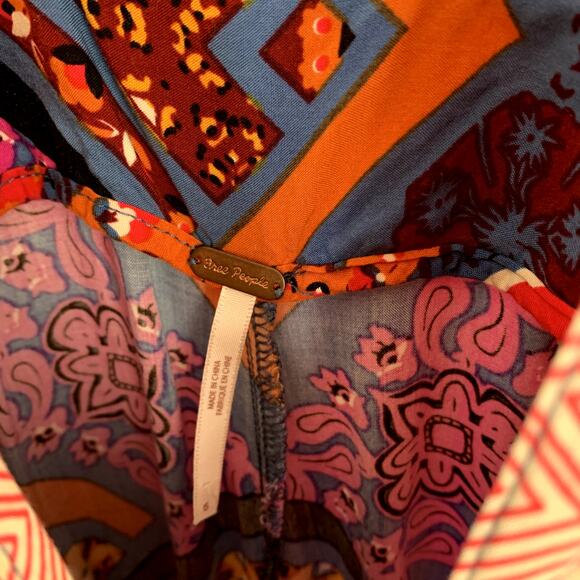 Free People Maritzah Floral Print Jumpsuit In Multi Pink Womens Size 6 - Picture 6 of 13